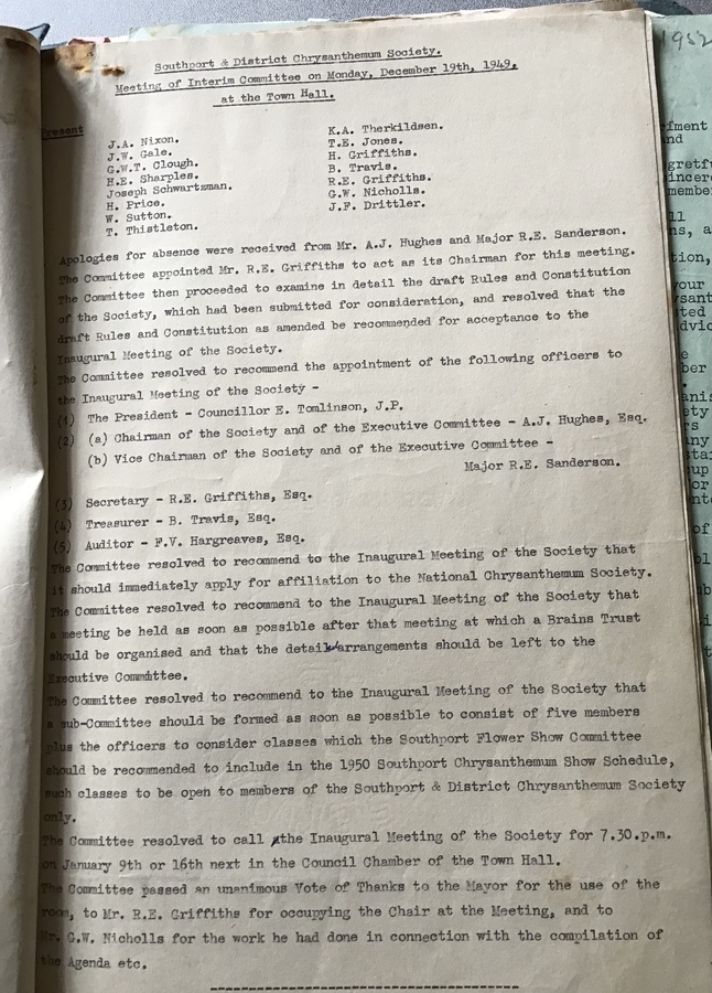 Meeting 19 December 1949